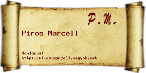 Piros Marcell névjegykártya